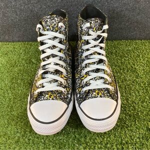 Converse Chuck Taylor All Star High Men 9 Women 11 Shoes Black Paint Splatter